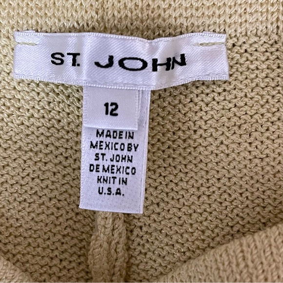 St. John Light Green Knit Pant Suit Set - Picture 11 of 11